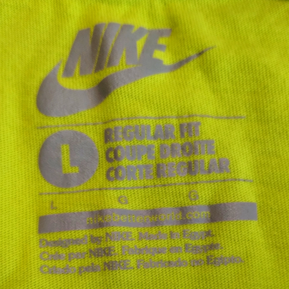 WOMENS NIKE TEE NEON YELLOW TANK TOP STANDARD FIT RUNNING ACTIVE - Picture 7 of 12